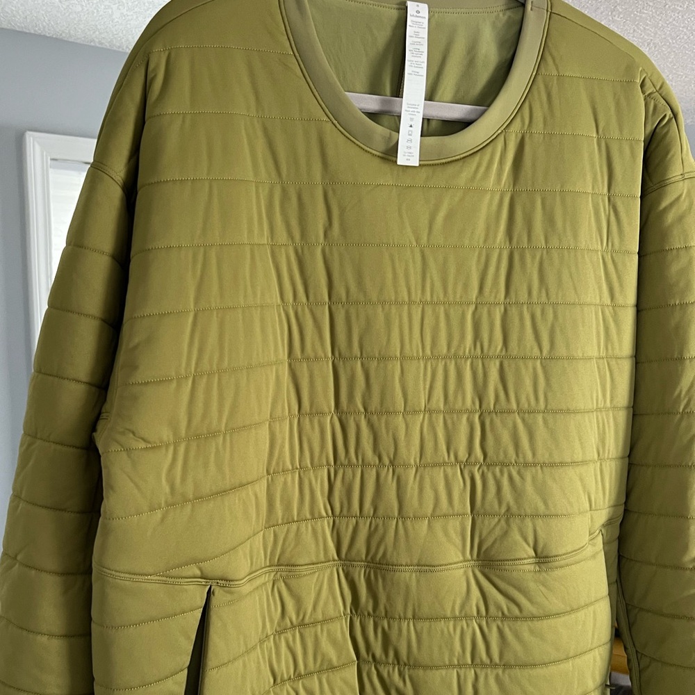Olive Quilted Pullover - image 1
